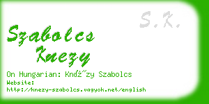 szabolcs knezy business card